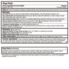 HealthA2Z pink labeling emphasizes women-focused laxative packaging.
