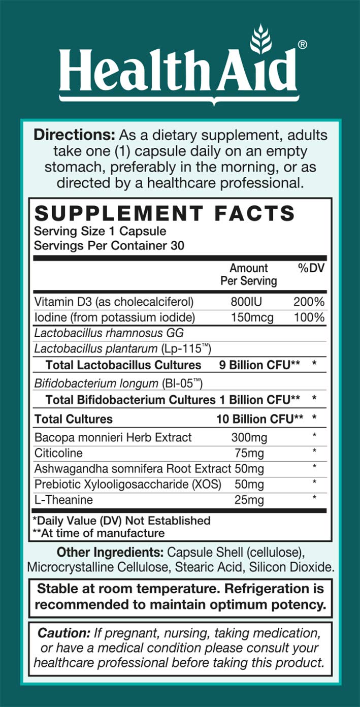 HealthAid FocusProbio adults prebiotic blend packaging highlighting XOS benefits.