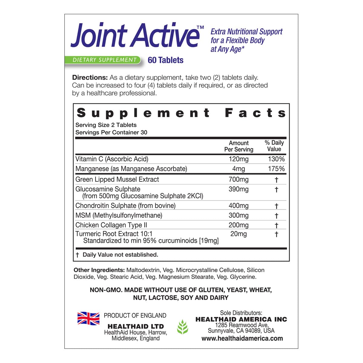 HealthAid Jointactive capsules ready for daily joint comfort and mobility