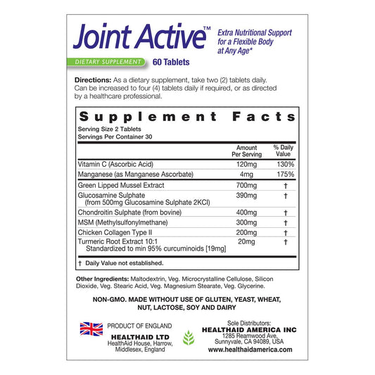 HealthAid Jointactive capsules ready for daily joint comfort and mobility