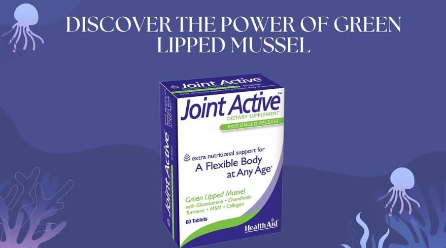HealthAid Jointactive ingredients panel showing green-lipped mussel and glucosamine
