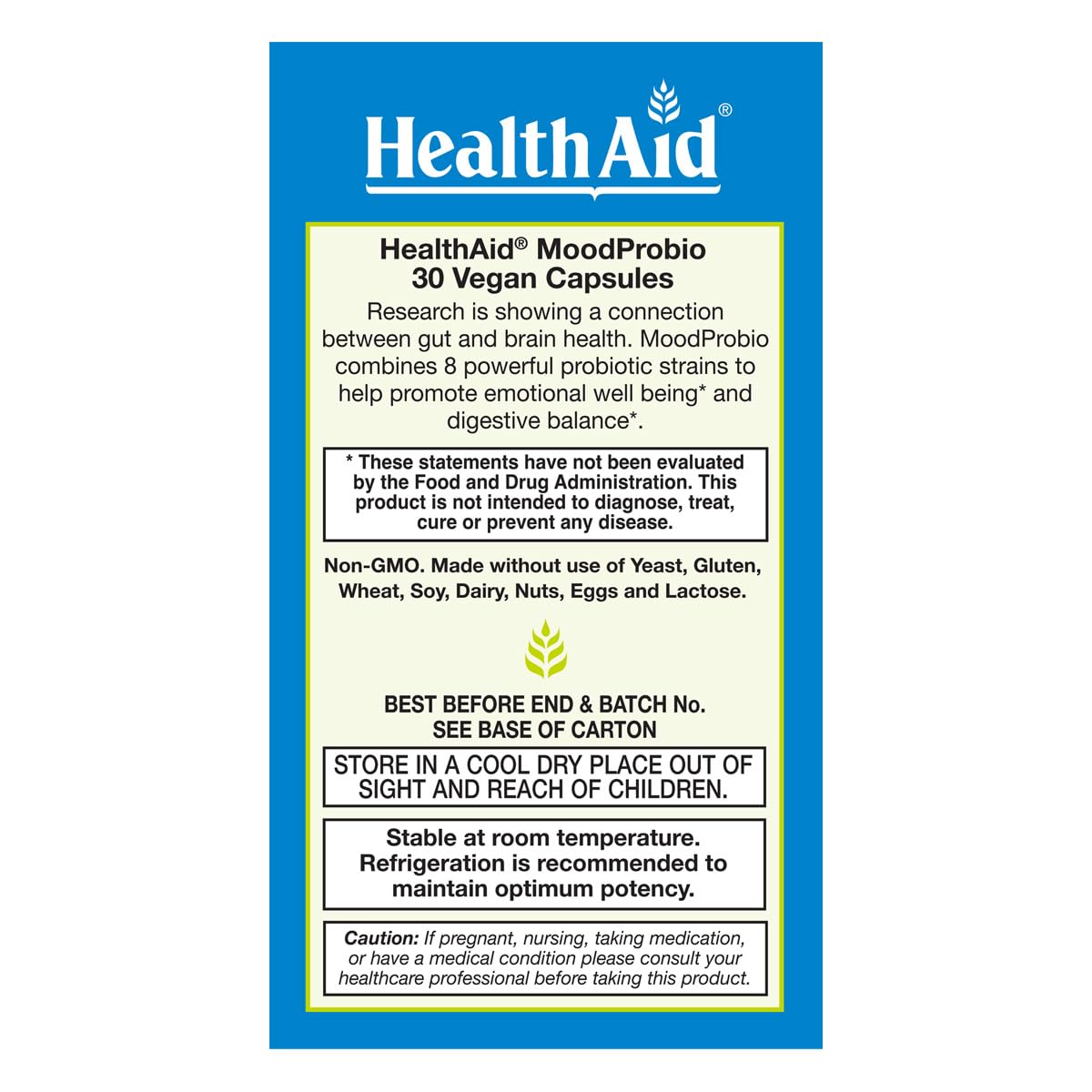 HealthAid MoodProbio daily-use capsules enable convenient, once-daily gut support