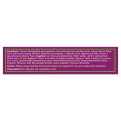 HealthAid Prostavital capsule close-up highlighting zinc, selenium, vitamin E and lycopene.