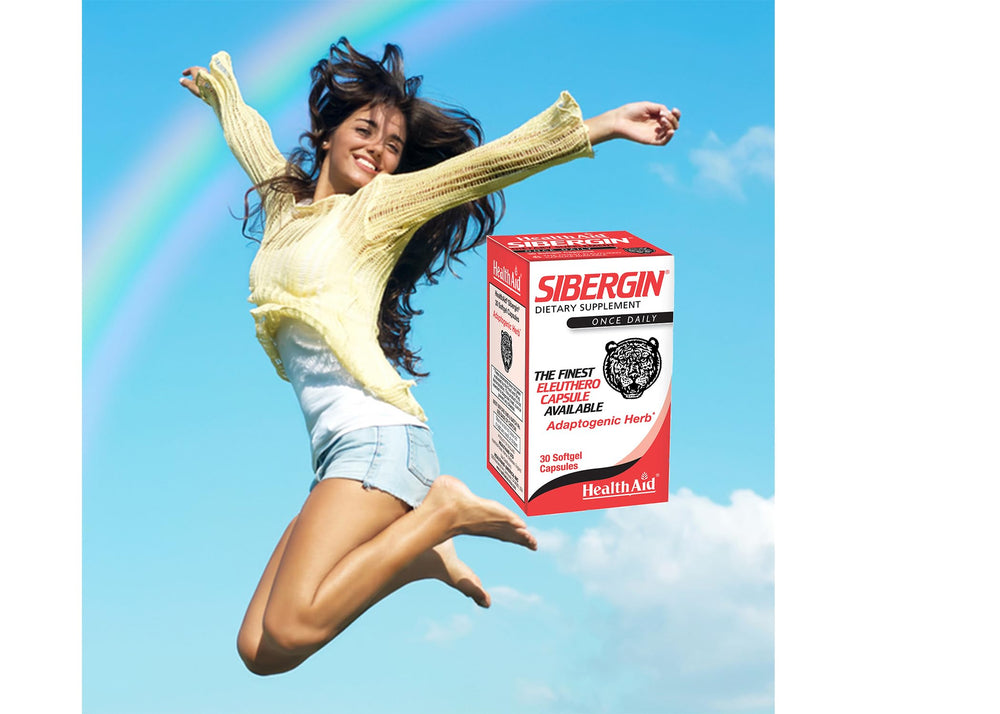 HealthAid Sibergin label details focusing eleuthero potency and eleutherosides.