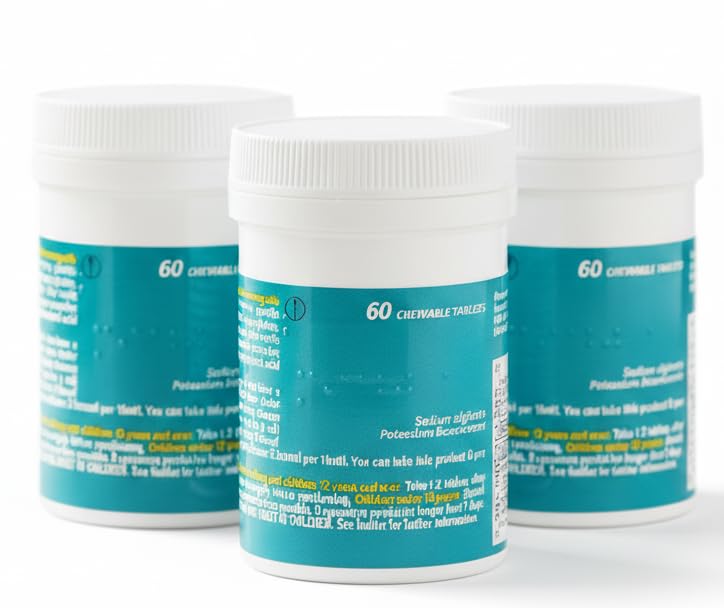 HealthAZ Peppermint Chewable Tablets offer on-the-go freshness with a refreshing peppermint chew.