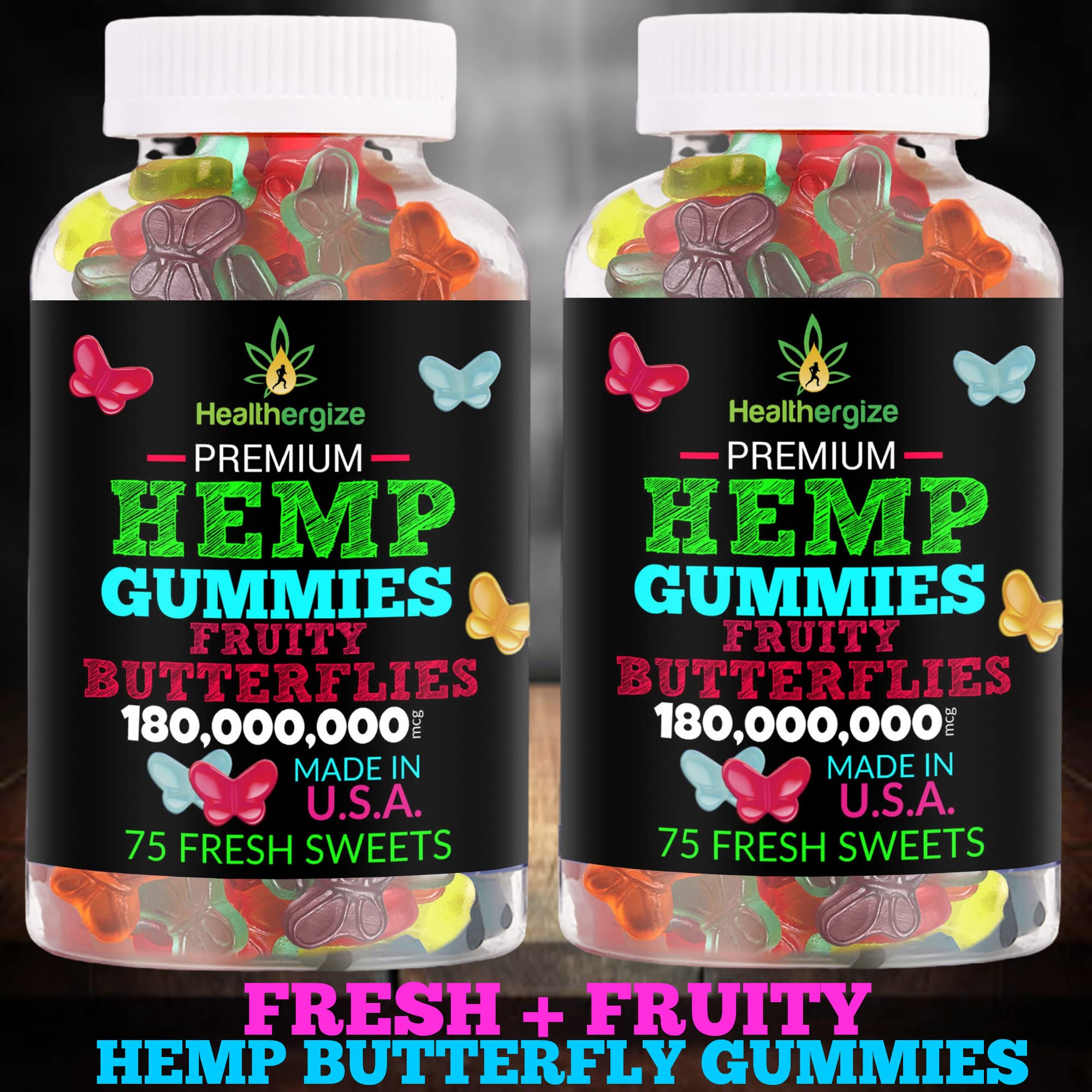 Healthergize butterflies bedtime routine gummy for a peaceful night.