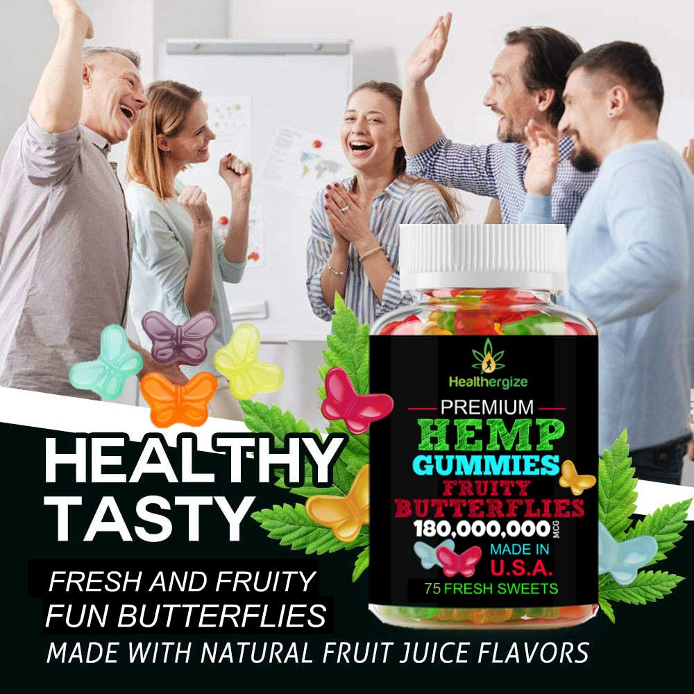 Healthergize fruity-berry flavor gummies for a refreshing bite.
