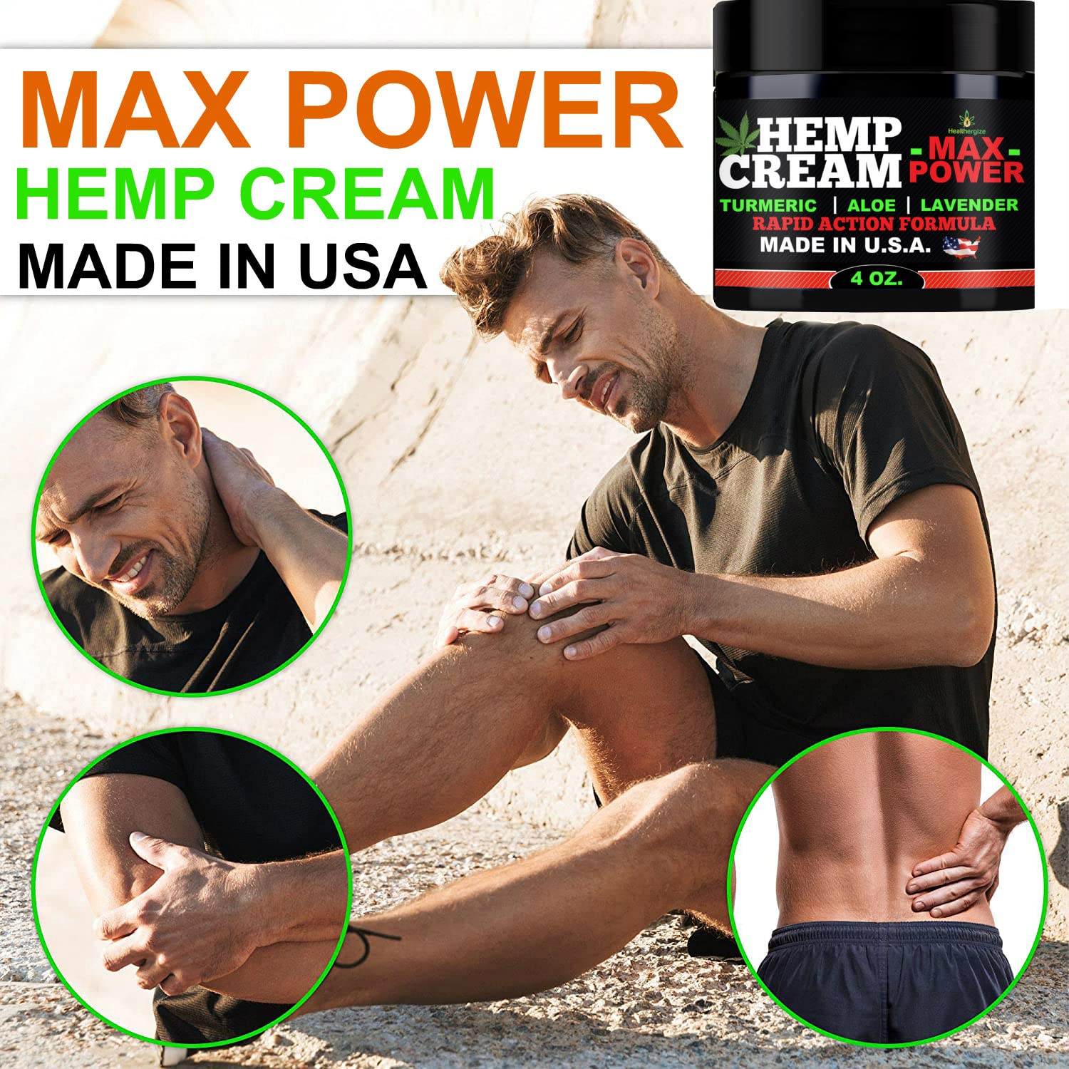 Healthergize Hemp Cream instant absorption demonstrates fast skin comfort.