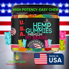 Healthergize hemp gummies omega-3-6-9 infusion for daily wellness benefit