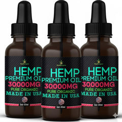 Healthergize Hemp Oil bottle with nutty aroma for daily use.