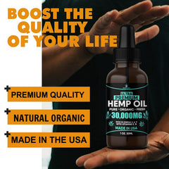 Healthergize hemp oil application on skin suggesting daily skincare use