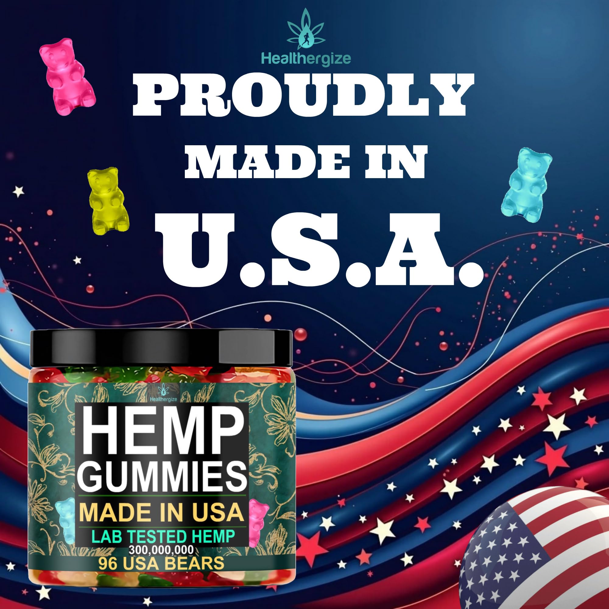 Healthergize USA-made label signals quality and transparency.