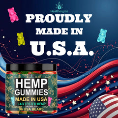 Healthergize USA-made label signals quality and transparency.
