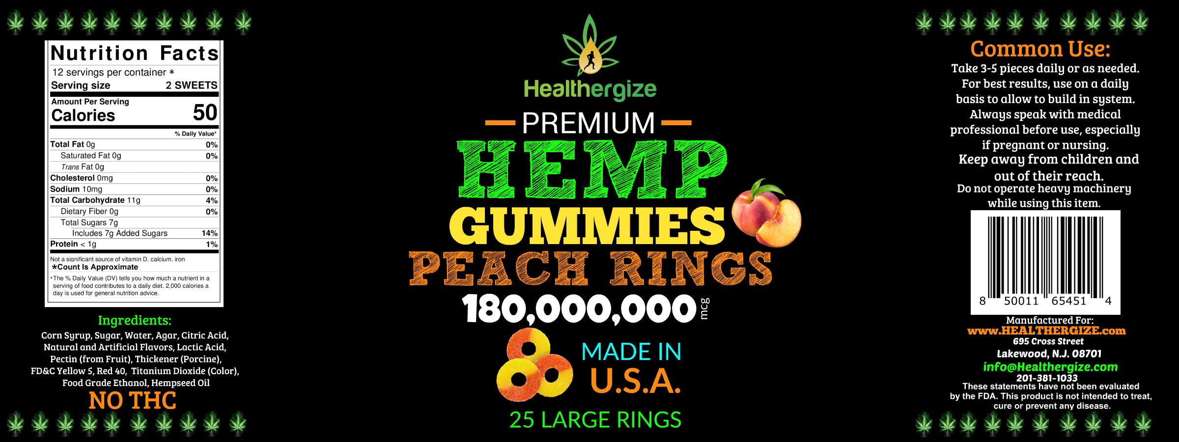 Healthergize peach gummies on nightstand ready for use anytime you need calm.