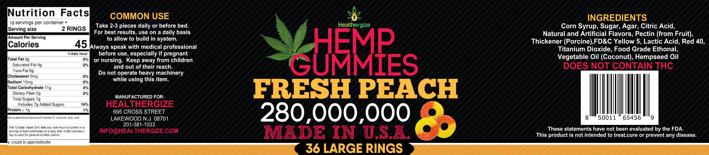 Healthergize peach gummies taste-test captures fruity aroma and enjoyable chew.