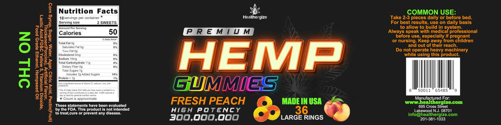 Healthergize Peach Ring Gummies on morning routine setup