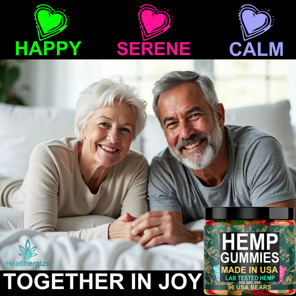 Healthergize relaxing mood gummies suggest a calmer evening.
