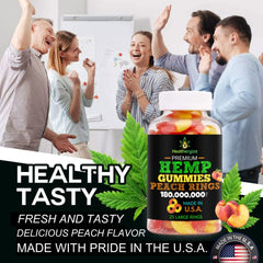 Healthergize relaxing ambiance with gummies beside nightstand for easy evening use.