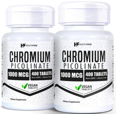 HealthFare Chromium Picolinate 1000mcg bottle showing high absorption mineral supplement