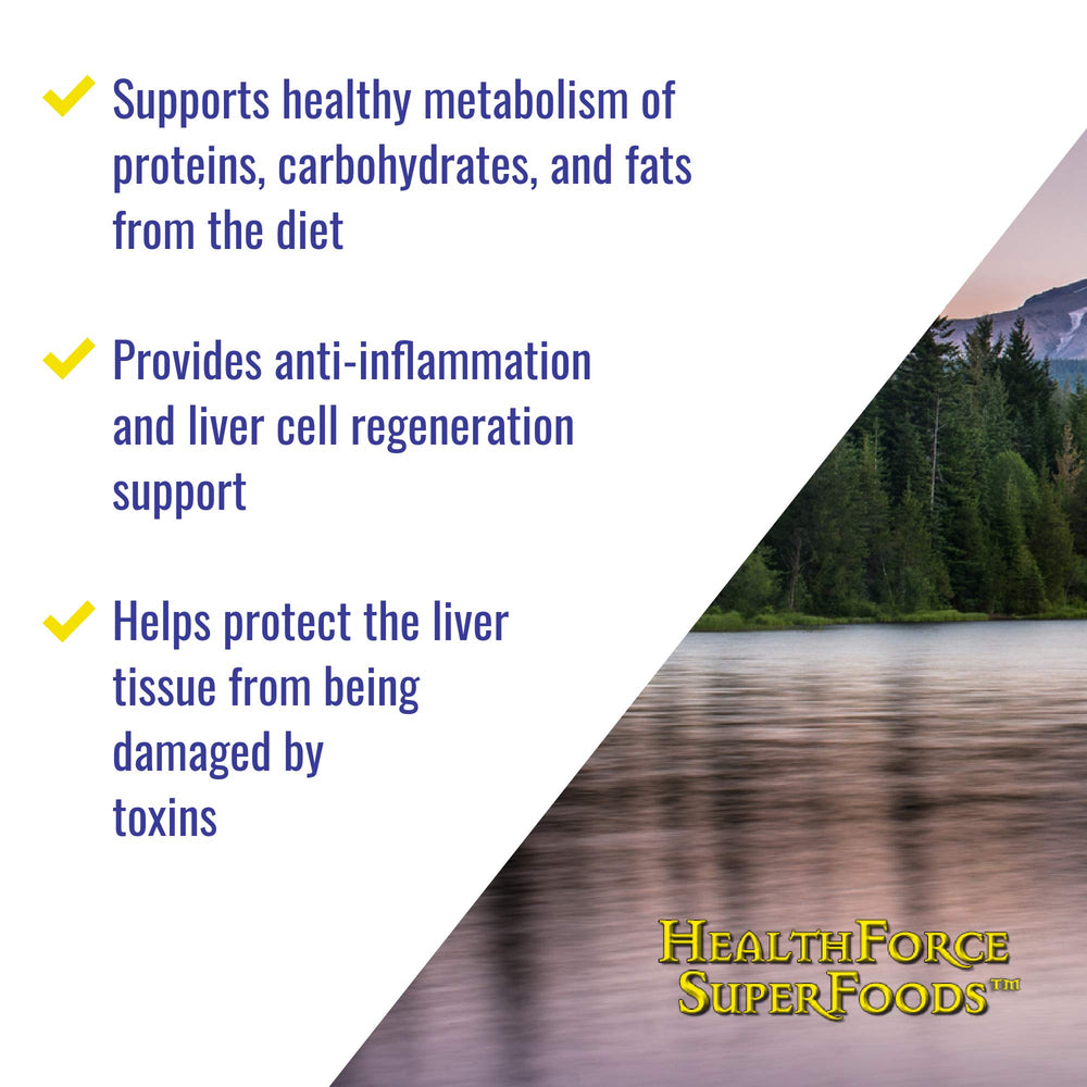 HealthForce Liver Rescue dandelion root illustration emphasizing natural support