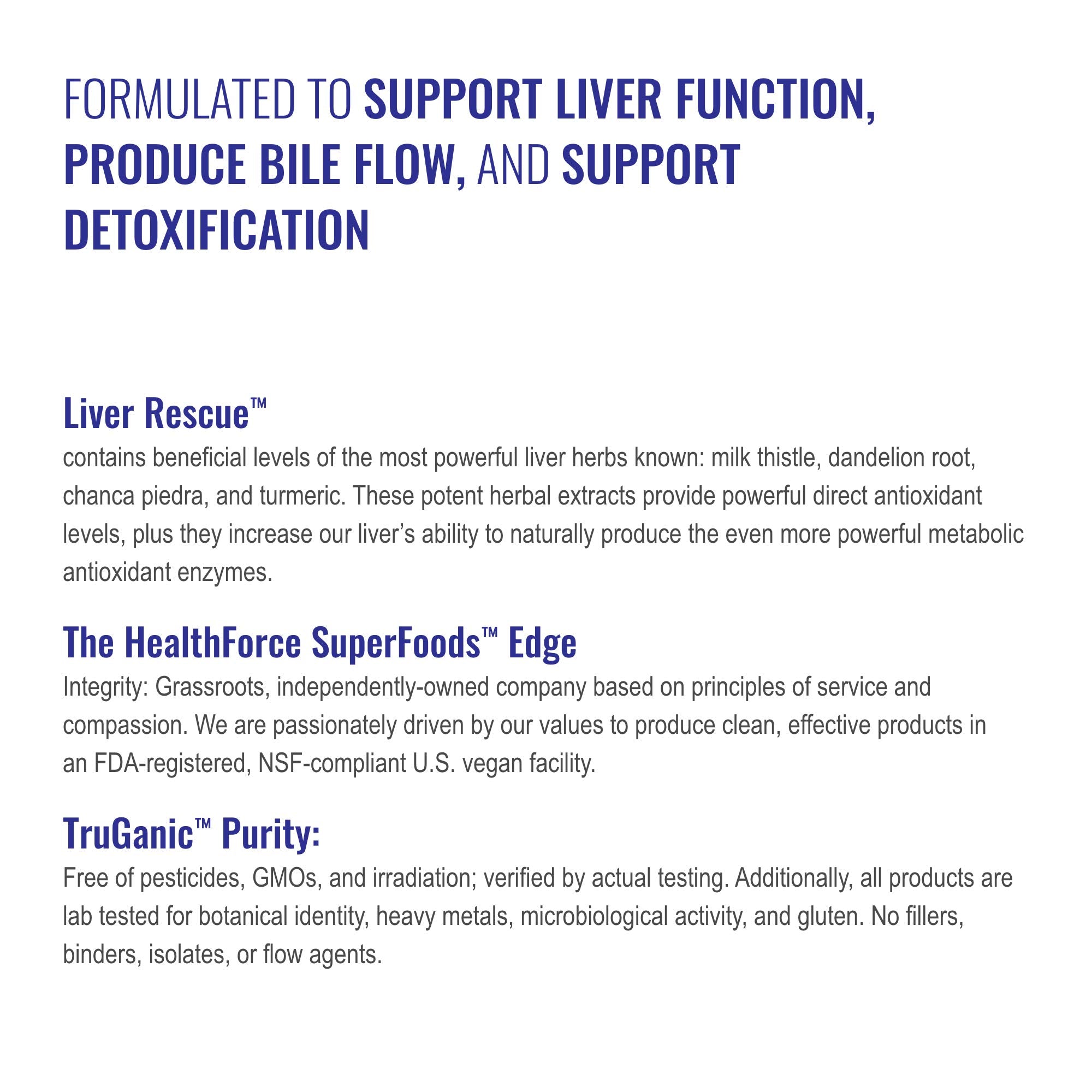 HealthForce Liver Rescue milk thistle imagery highlighting herbal potency