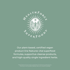 Packaging of HealthForce Intestinal Movement Formula showing vegan and kosher seals
