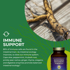 USA-made HealthForce Intestinal Movement Formula vegan facility badge