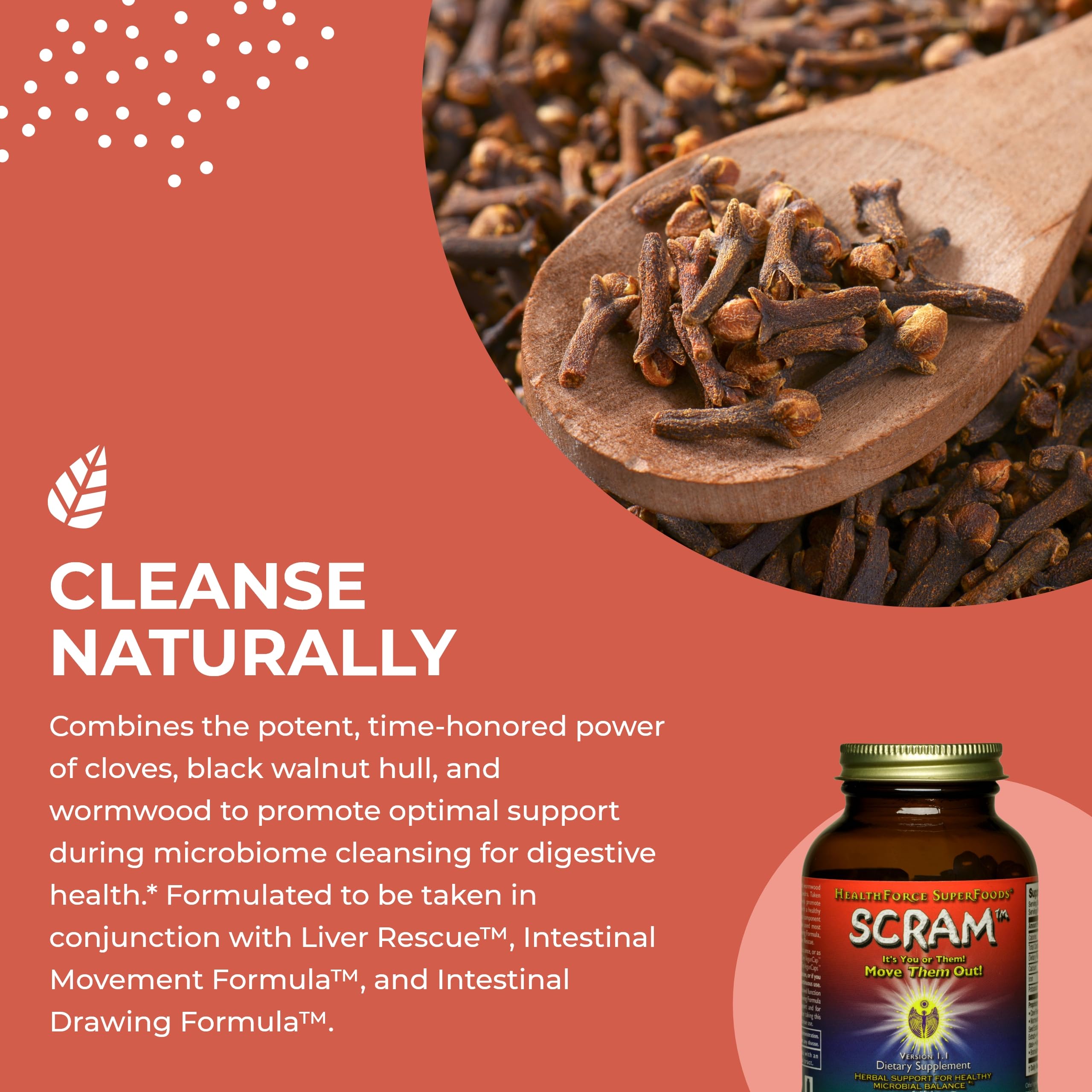 HEALTHFORCE SCRAM milk thistle ingredient closeup for liver support.