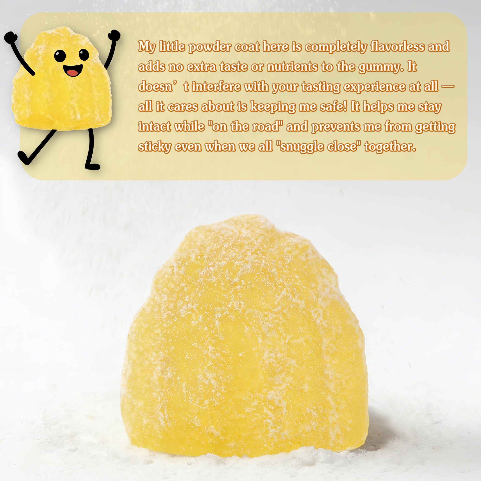 Adult dosage close-up demonstrates 2 gummies for 400 mg per day.