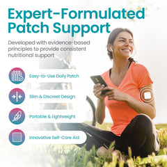 Healthogenics Debloat Patch daily-use visual suggests simple routine integration