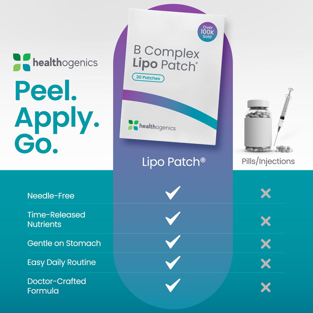 Healthogenics Lipopatch Super MIC B12 produced in vegan-friendly facility