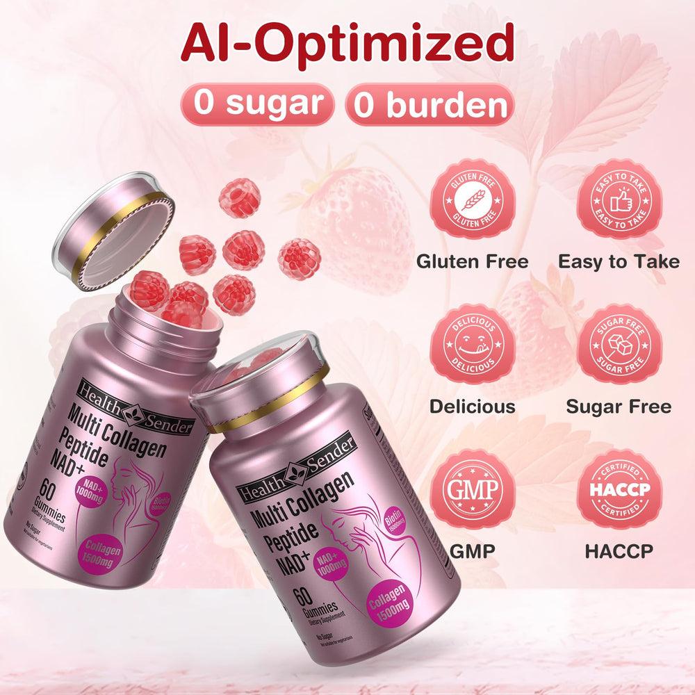HealthSender Collagen Gummies daily serving — simple routine for hair and nails.