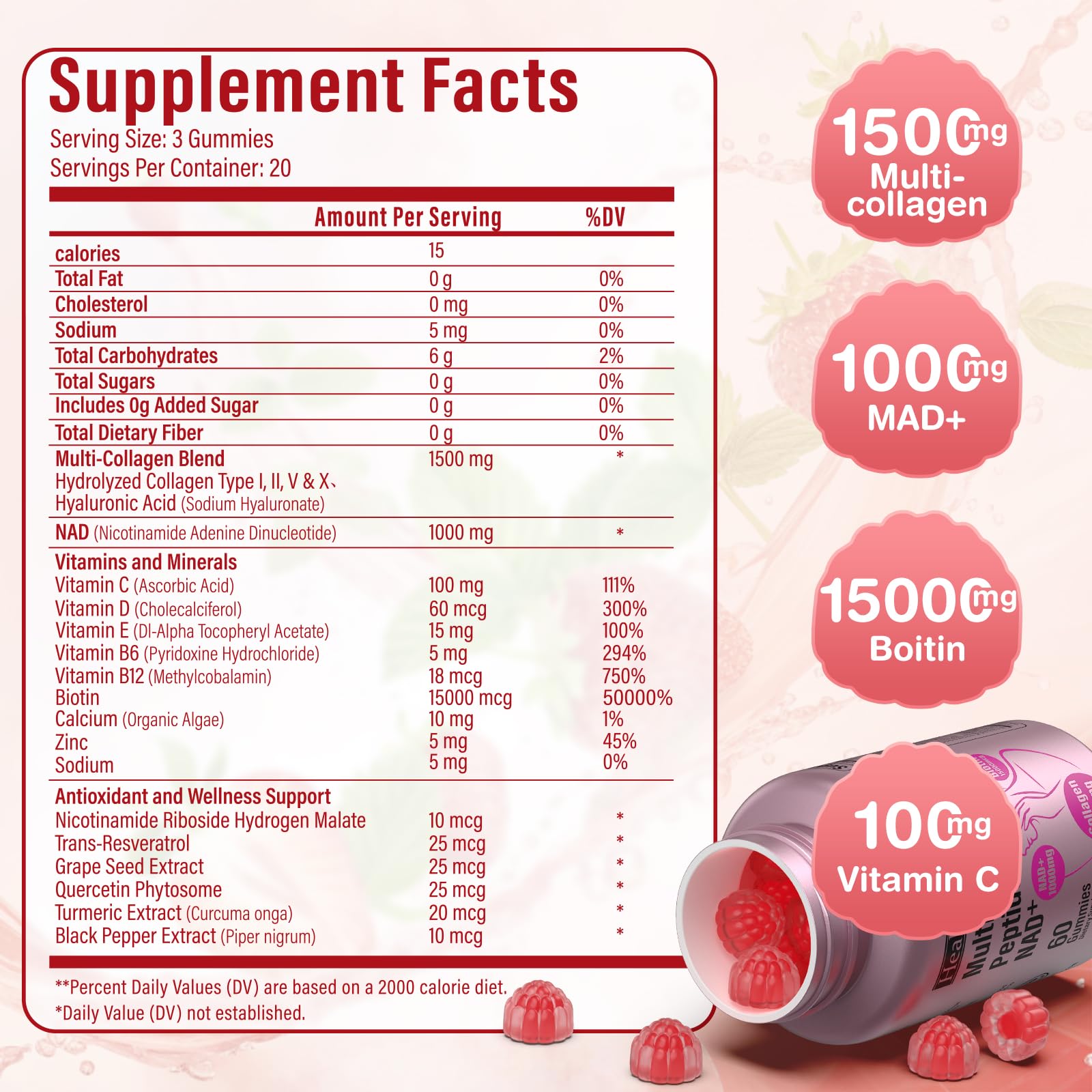 HealthSender Collagen Gummies foil pack — easy daily wellness on the go.