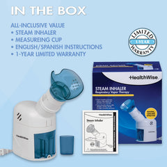 Compact HealthWise design fits on the countertop for easy storage.