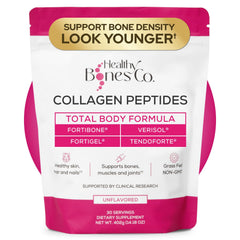 Healthy Bones Co Fortibone bottle pour showing convenient daily use for bone health
