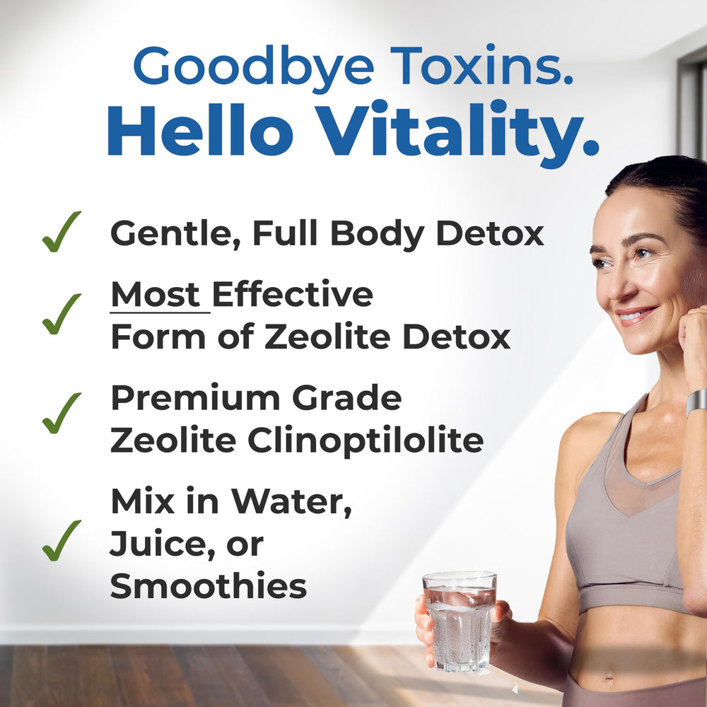 Healthy by Nature HolyLand Zeolite powder scoop demonstrates easy daily use