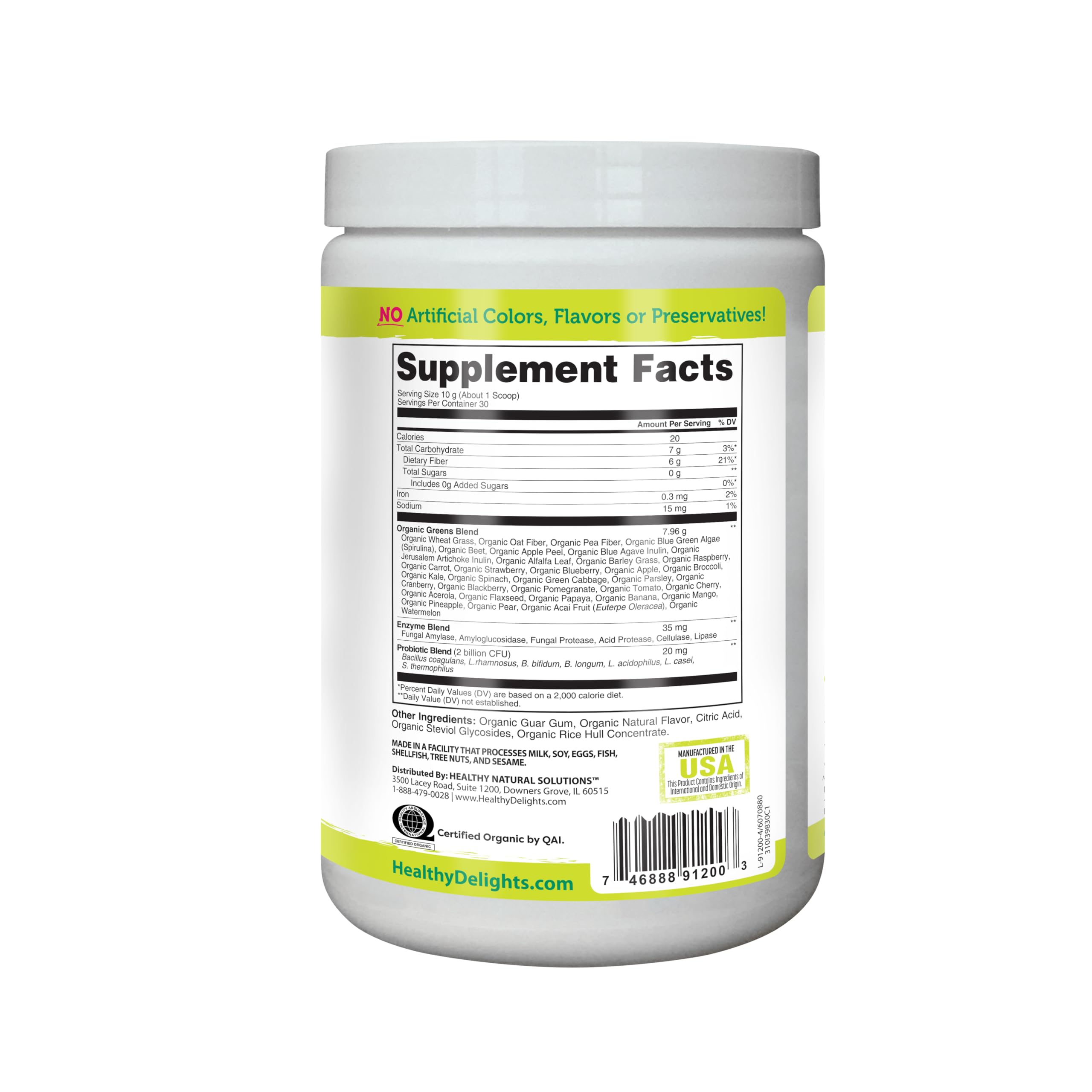 Healthy Delights Naturals berry flavor powder dissolving in water