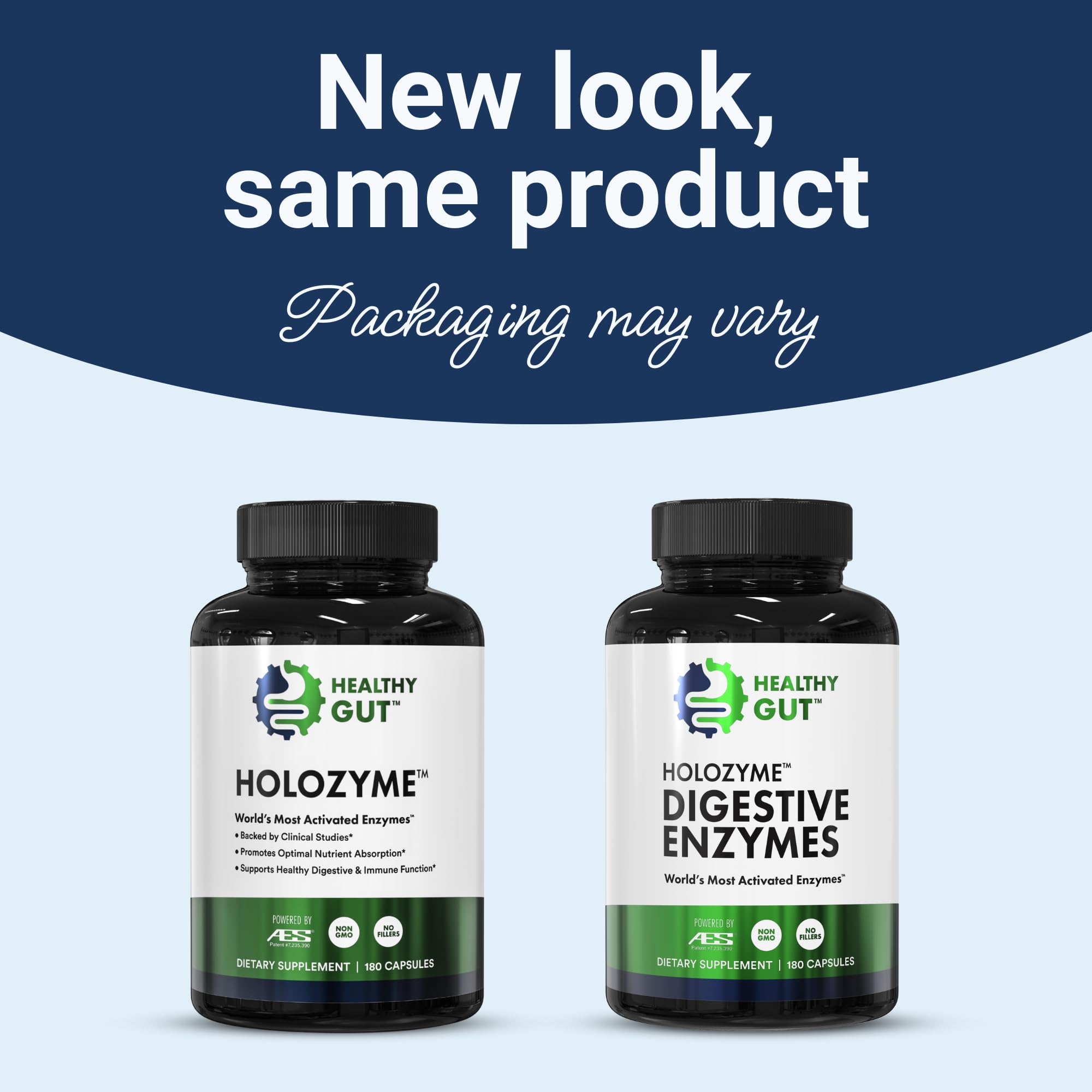 Healthy Gut HoloZyme Max Strength ingredient blend chart highlighting diverse enzymes