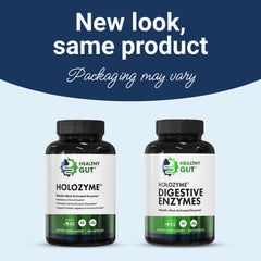 Healthy Gut HoloZyme Max Strength ingredient blend chart highlighting diverse enzymes