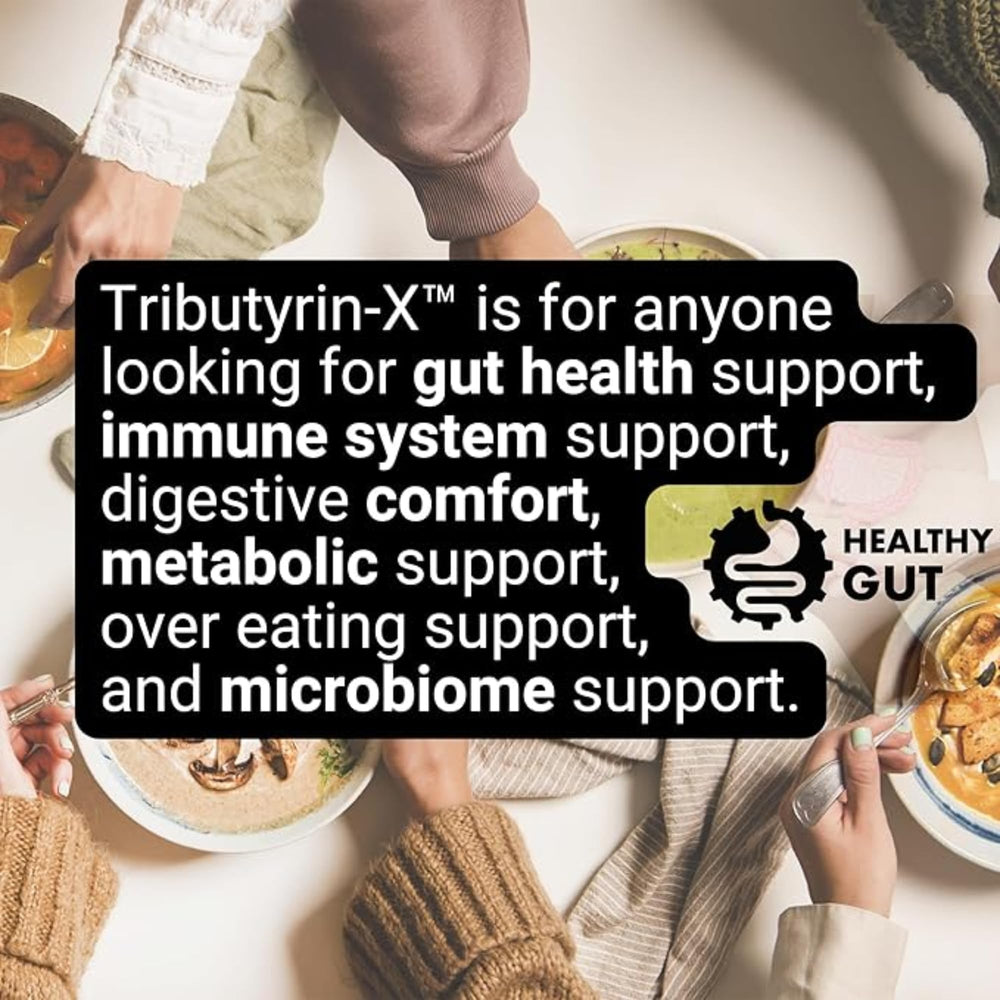 Healthy Gut Tributyrin-X night routine scene suggesting sleep and energy support