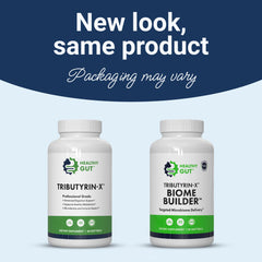 Healthy Gut Tributyrin-X odorless softgels on display with no burps after ingestion