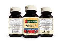 Healthy Habits StrictionBP capsules close-up highlighting vegetarian formula