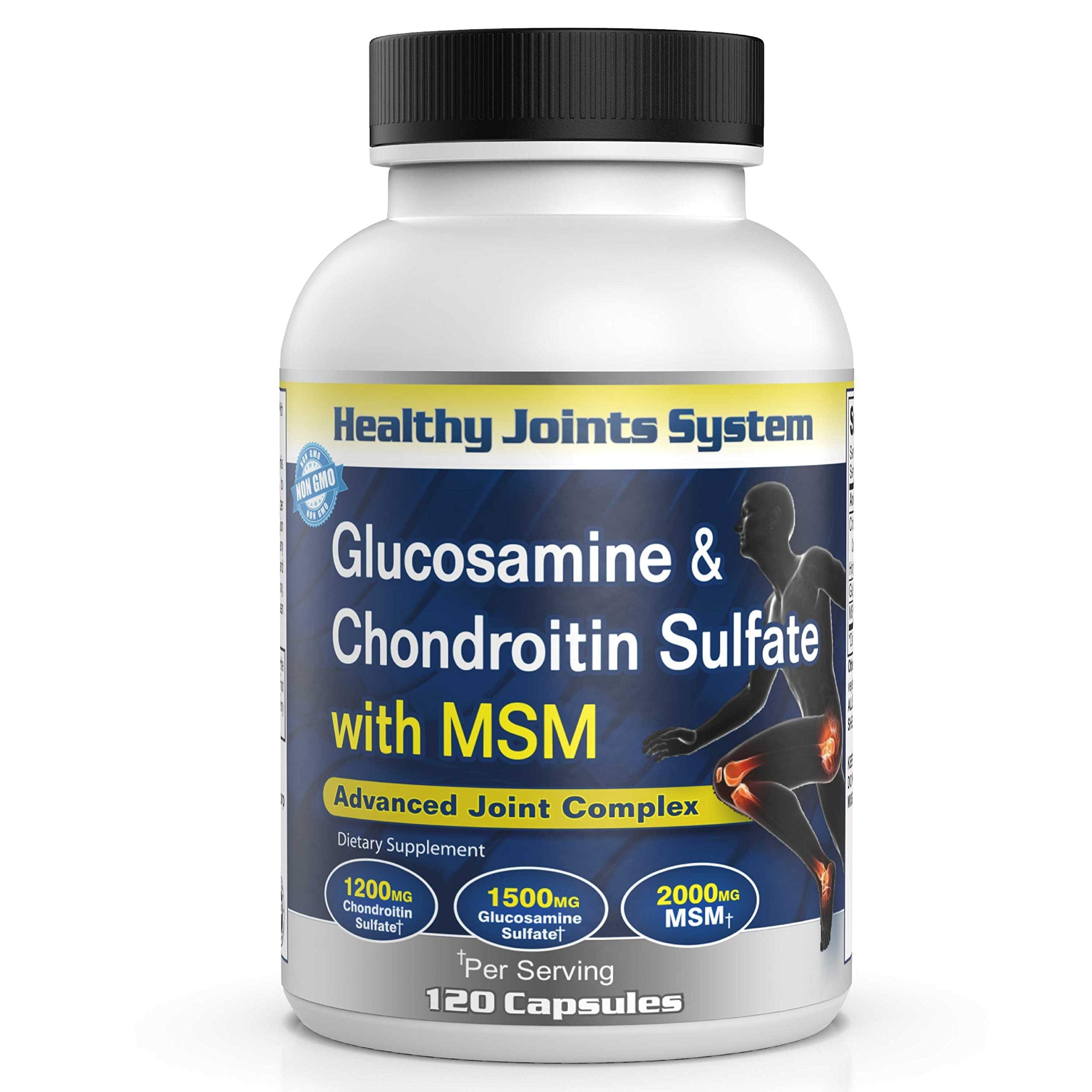 Healthy Joints System bottle pour showing easy daily joint support routine