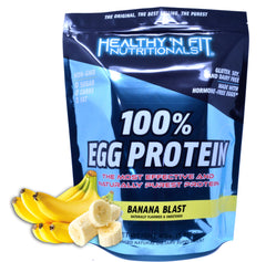 Healthy 'N Fit Banana Blast bottle pour for a smooth post-workout shake