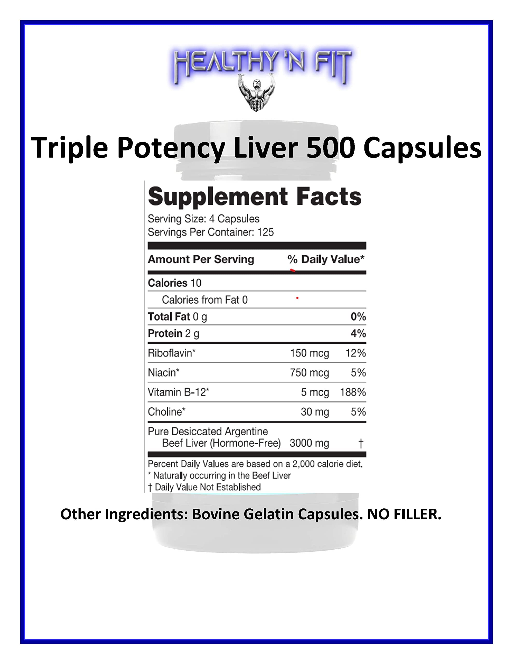 Healthy 'N Fit iron-rich liver nutrition – supports natural energy and vital nutrients