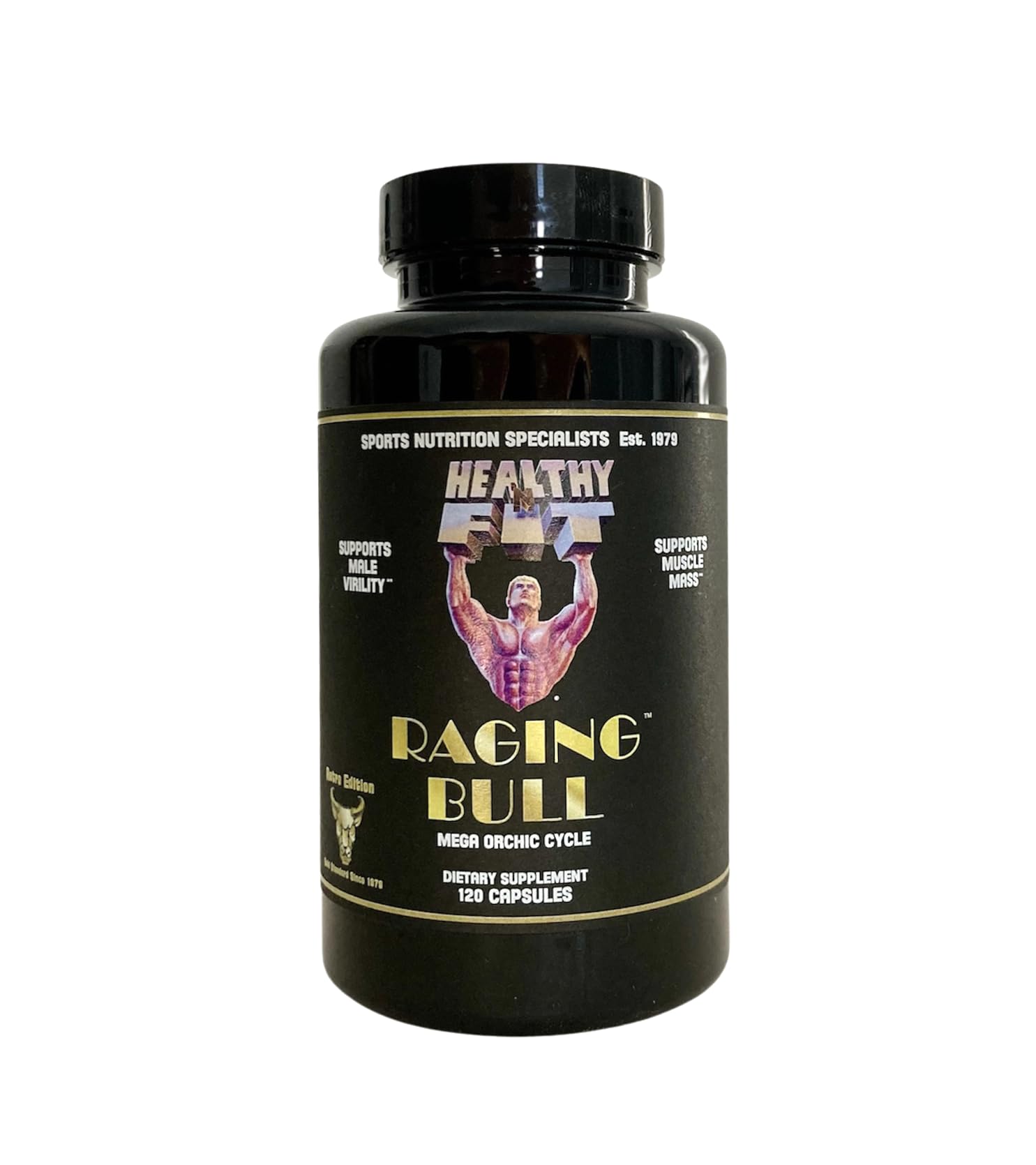 Healthy 'N Fit Raging Bull Mega Orchic bottle for daily wellness routine