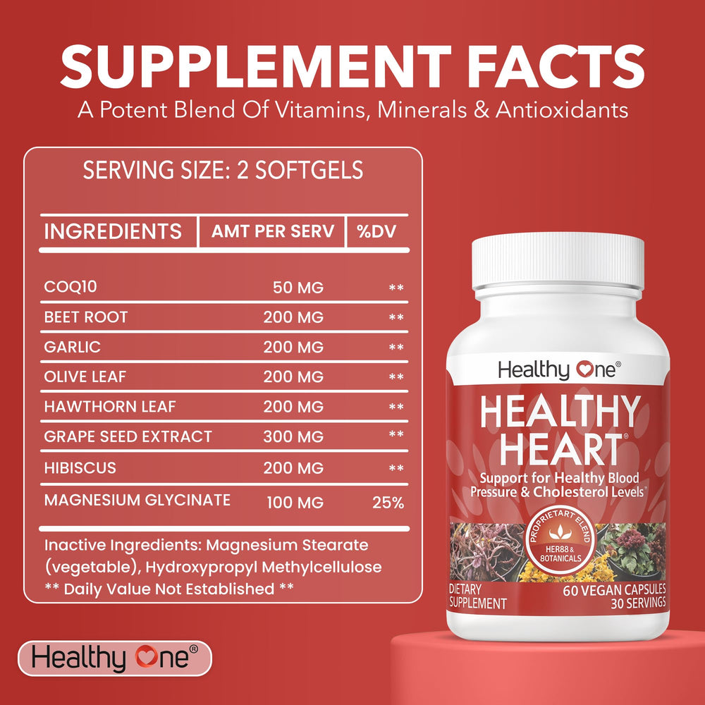 Healthy One capsule closeup ready for daily heart support