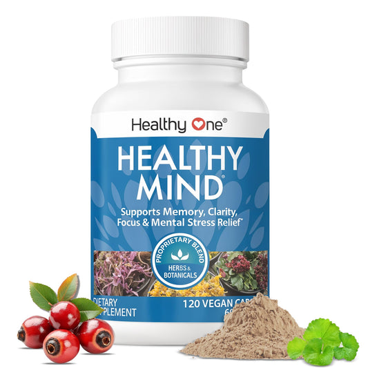 Healthy Mind bottle front view signaling focus for teens and adults