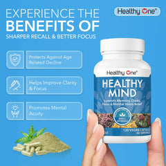 Healthy Mind packaging box showcasing premium natural formula