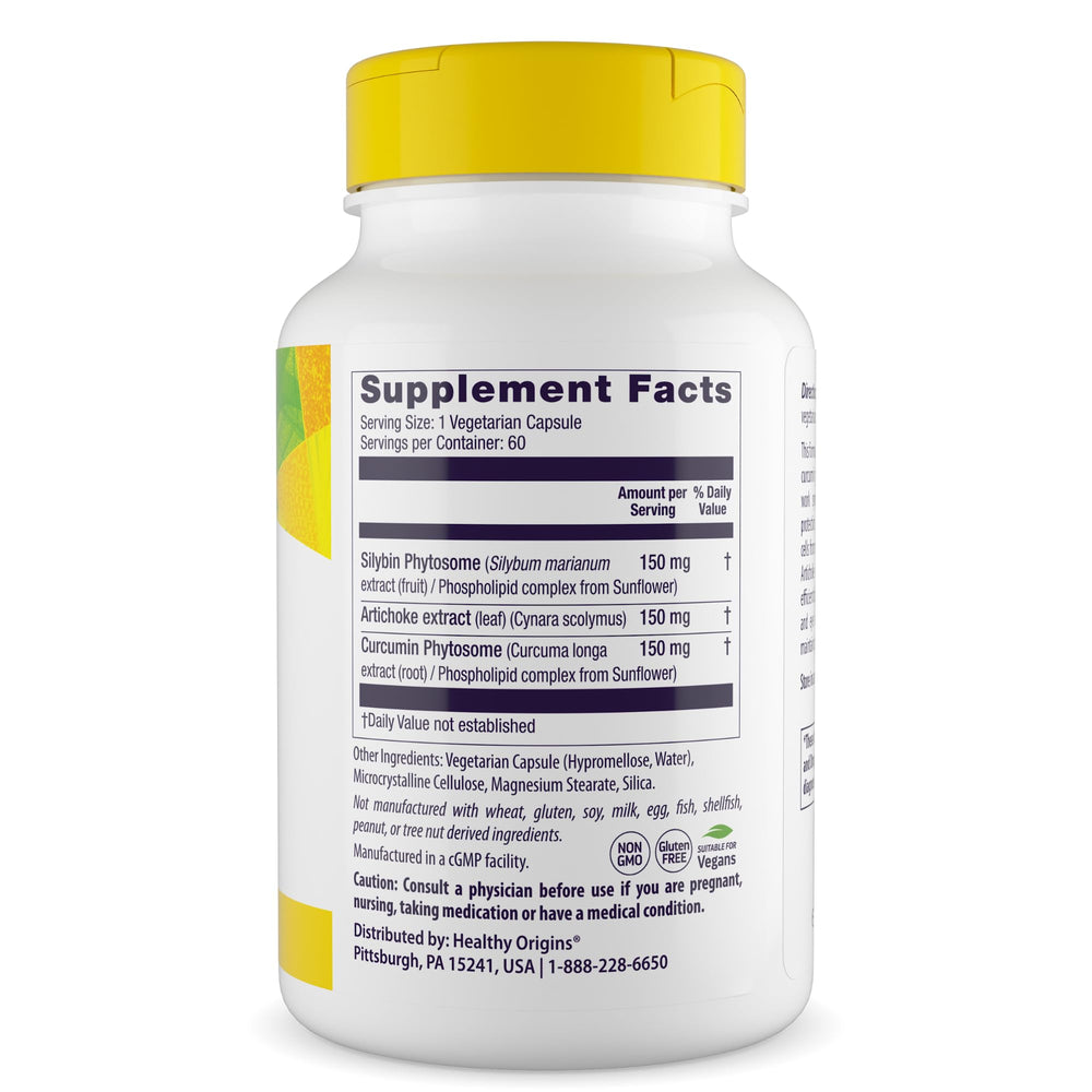 Healthy Origins bottle pours capsules for easy daily dosing.